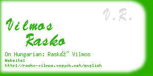 vilmos rasko business card